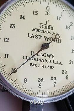 1915-1935 Antique H. A. Lowe Starrett Last Word Dial Indicator No D-10-2.0001