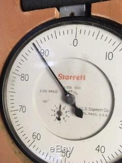 656-6041 L. S. STARRETT dial indicator long range 0-6 caliper