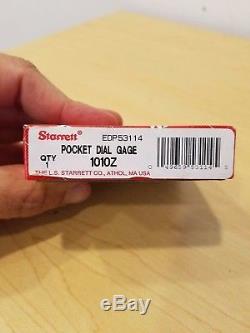 6STARRETT Dial Indicator PocketGage, 0 to 0.375 In, 1010Z