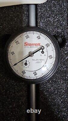 American made Starrett 25-5041J Dial Indicator, 0-5.000 Range. 001 Graduation