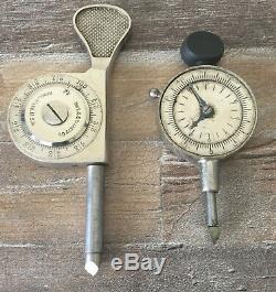 Antique and Vintage Lot LS Starrett and Other Speed Indicator RPM Dial Gauges