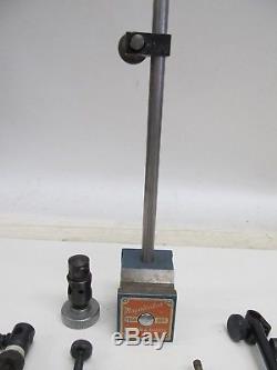Brown & Sharpe Machinist Magnetic Stand + Starrett Pt18724 + Spi Dial Indicator