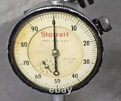 Fowler magnetic base with a Starrett No. 25-441 1 dial indicator Made in USA