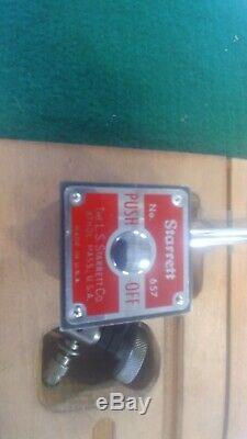 L. S. STARRETT Co. NO. 25-131 Dial Indicator & 657 Magnetic Base Boxed Set