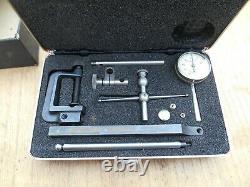 L. S. Starrett No. 196A Machinist Dial Test Indicator with Case & Attachments