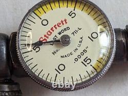 L. S. Starrett No. 711-L Last Word Dial Test Indicator. 0005 Made In USA INCOMP