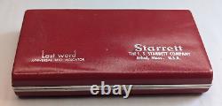 L. S. Starrett No. 711-L Last Word Dial Test Indicator. 0005 Made In USA INCOMP