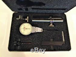 L. S. Starrett No 811-5CZ Swivel Head Dial Test Indicator In Case WithAttachments