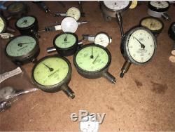 LOT OF 24+DIAL INDICATORS/PARTS STARRETT, MITUTOYO, FEDERAL, Brown&Sharpe, Other