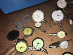 LOT OF 24+DIAL INDICATORS/PARTS STARRETT, MITUTOYO, FEDERAL, Brown&Sharpe, Other