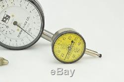 LOT OF 5pc DIAL INDICATOR MITUTOYO Starrett Federal Dorsey Nice Working Lot