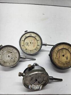 Lot 4 STARRETT Central Jeweled No. 656-611 Dial Indicator, 0 to 0.200 In, 0-10