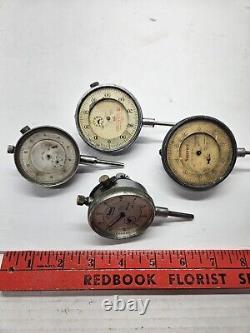 Lot 4 STARRETT Central Jeweled No. 656-611 Dial Indicator, 0 to 0.200 In, 0-10