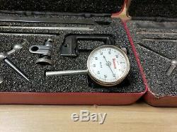 Lot of 2 Starrett No. 196 Dial Test Indicator Tool in Red Case #I-3363