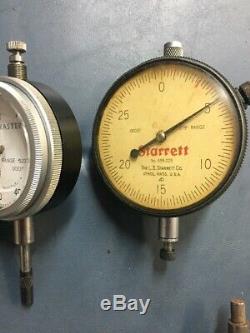 MACHINISTS DIAL INDICATOR GAUGES Lot OF 10 DIFFERENT Starrett, Spi, Gage Master