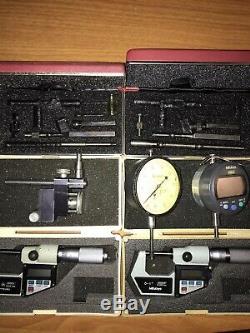 Machinist tools lot. Dial Indicators, Micrometers, Starrett & Mitutoyo