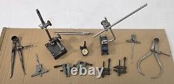 Machinists Tool Lot Clamps Surface Gauge Calipers Dial Magnetic Base Starret B&S