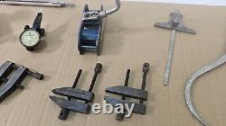 Machinists Tool Lot Clamps Surface Gauge Calipers Dial Magnetic Base Starret B&S