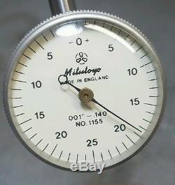 Mitutoyo 950-155 dial indicator set with Starrett No. 657 magnetic base