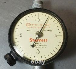 Mitutoyo No. 7012 magnetic base with Starrett No. 81-134.050 dial indicator