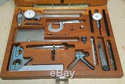 Mitutoyo Starrett precision tool kit 1 micrometer, indicator, dial caliper