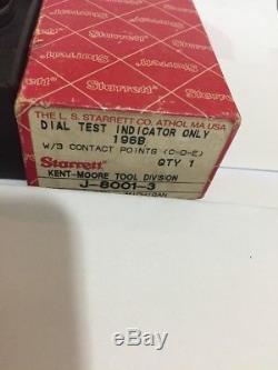 NEW Kent Moore Starrett Dial Indicator 196B J-8001-3 Special Diagnostic Tool Spx