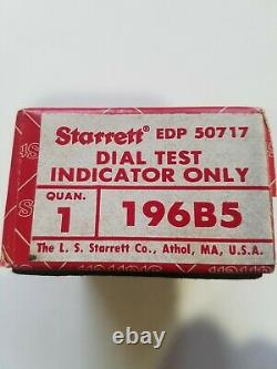 NEW Starrett 196B5 Universal Back Plunger Dial Indicator, 0.200 Range. 001