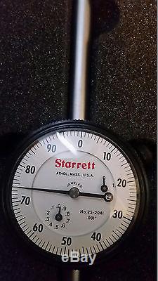 NEW Starrett 24-2041J Dial Indicator, set of 2, 2.000 measuring range