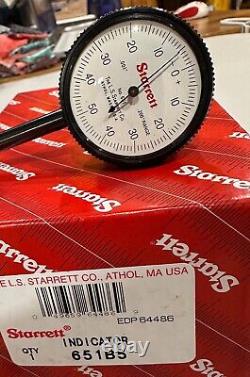 NEW-Starrett 651B5-Back Plunger Dial Indicator, Range. 200, Graduation. 001