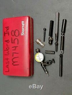NICE & USA Made! Starrett No. 711 Last Word Dial Indicator, Attachments & Case