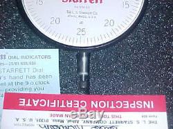NOS In Box Starrett No 656-131J 3 1/2 Dial Indicator. 125 Range. 0005 Grad