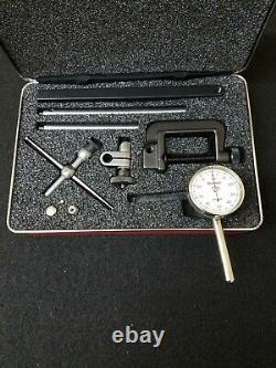 New Starrett 196A5Z Universal Back Plunger Dial Indicator with accs. And case
