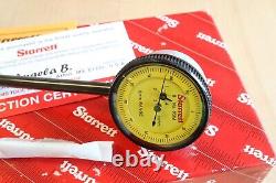 New Starrett METRIC Back Plunger Dial Indicator + 3 Contact Points 0-5mm 0.01mm