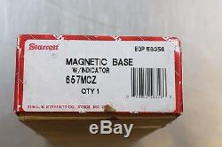 New Starrett Magnetic Base Post Holder Set + 196MB1 Back Plunger Dial Indicator