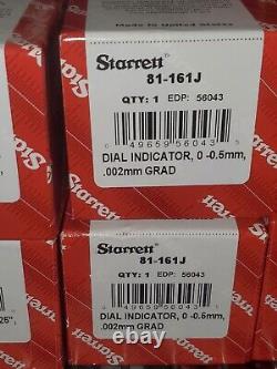 New Starrett Metric Dial Indicator Lug Back 0-0.5mm Range / 0.002mm Graduation