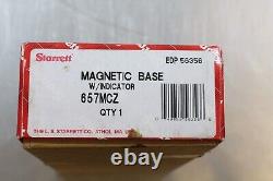 New Starrett Metric Magnetic Base Set + 196MB1 Back Plunger Dial Indicator