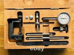 OLD ANTIQUE STARRETT UNIVERSAL DIAL TEST INDICATOR SET No. 196 MADE IN USA