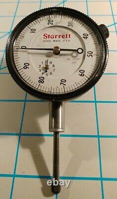 STARRETT 0 1 DIAL INDICATOR (MECH) MFR. # 25-411 JWithSLC CONTINUOUS READING