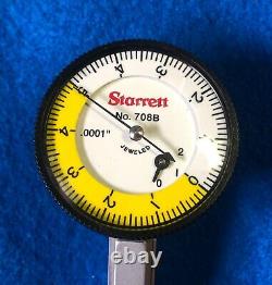 STARRETT. 0001 Inch DIAL INDICATOR NO 708B Complete Kit Perfect Condition