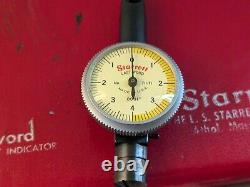 STARRETT. 0001 Inch DIAL INDICATOR NO 711-T1 with CASE