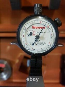 STARRETT 1150-4 SNAP GAUGE 0.0001 DIAL INDICATOR With MASTER