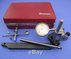 STARRETT 196A Plung Back Dial Test Indicator Set, in red case Machinist