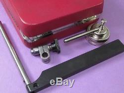 STARRETT 196A Plung Back Dial Test Indicator Set, in red case Machinist