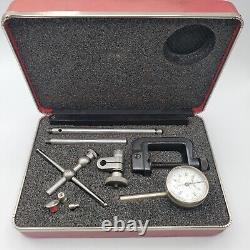 STARRETT 196A1Z Dial Test Jeweled Indicator Set in Case withRoller Contact Point