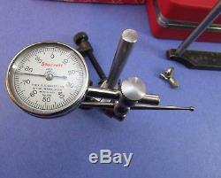 STARRETT 196A1Z Plung Back Dial Test Indicator Set in red case Machinist