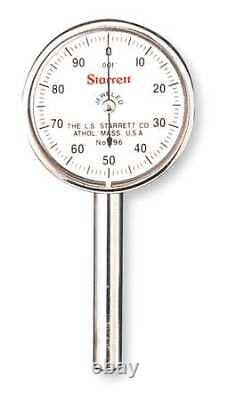 STARRETT 196B1 Dial Test Indicator, Vert, 0 to 0.200 In 2ZUJ5