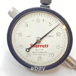 STARRETT 25-131J Dial Indicator Jeweled. 0005 Grad. 125 Range with Box USA