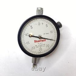 STARRETT 25-131J Dial Indicator Jeweled. 0005 Grad. 125 Range with Box USA