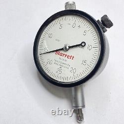 STARRETT 25-131J Dial Indicator Jeweled. 0005 Grad. 125 Range with Box USA