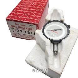 STARRETT 25-131J Dial Indicator Jeweled. 0005 Grad. 125 Range with Box USA